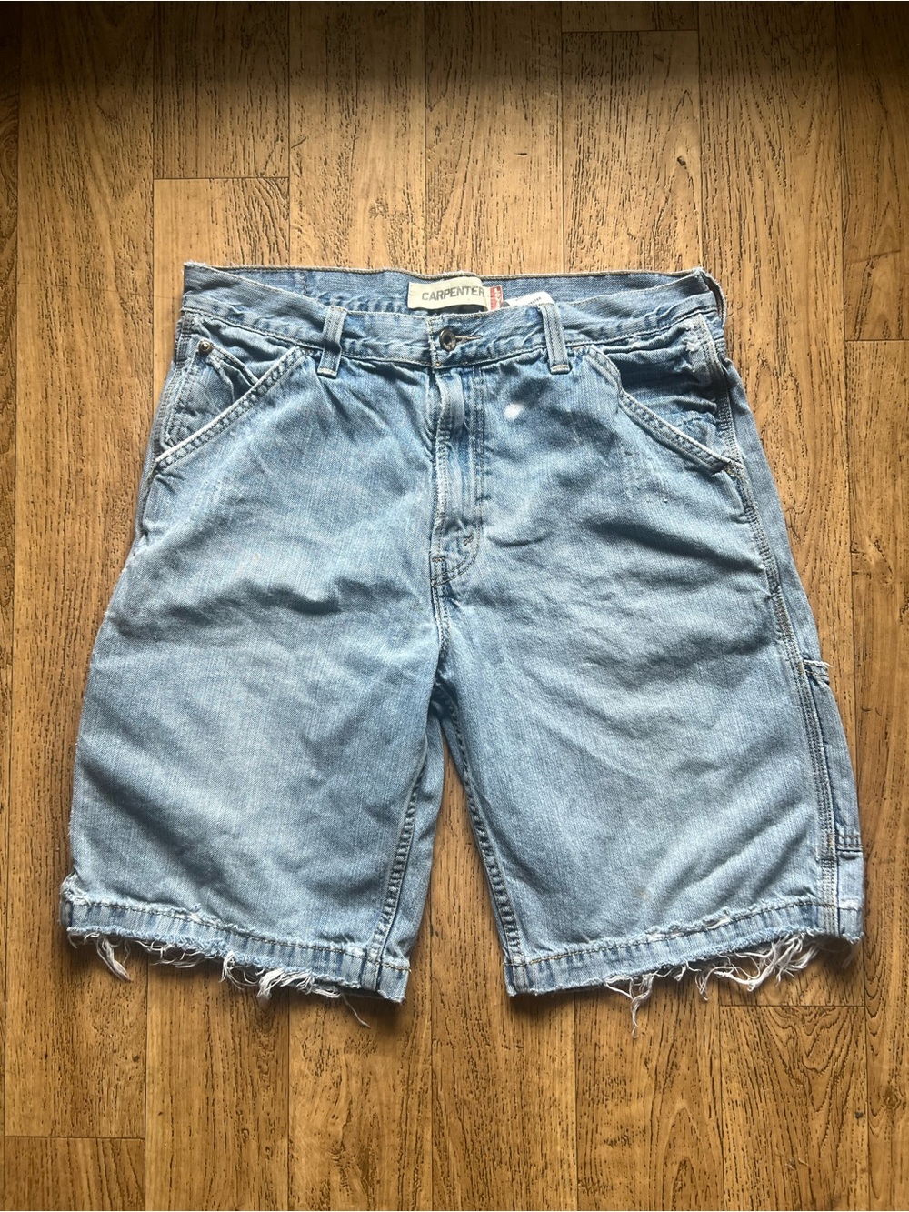 Vintage Levi’s Carpenter Denim Jean Shorts Men’s 33 Utility Jorts Y2K Distressed